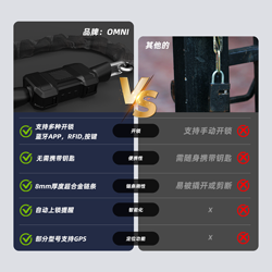 戶外騎行智能鎖：歐米智能藍(lán)牙鏈條鎖